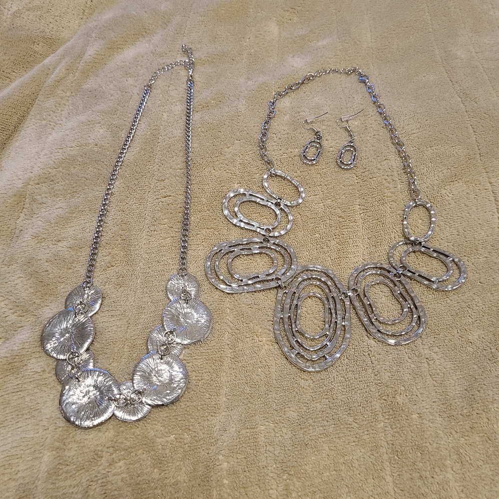 2 Necklaces and 1 Pair of Earrings